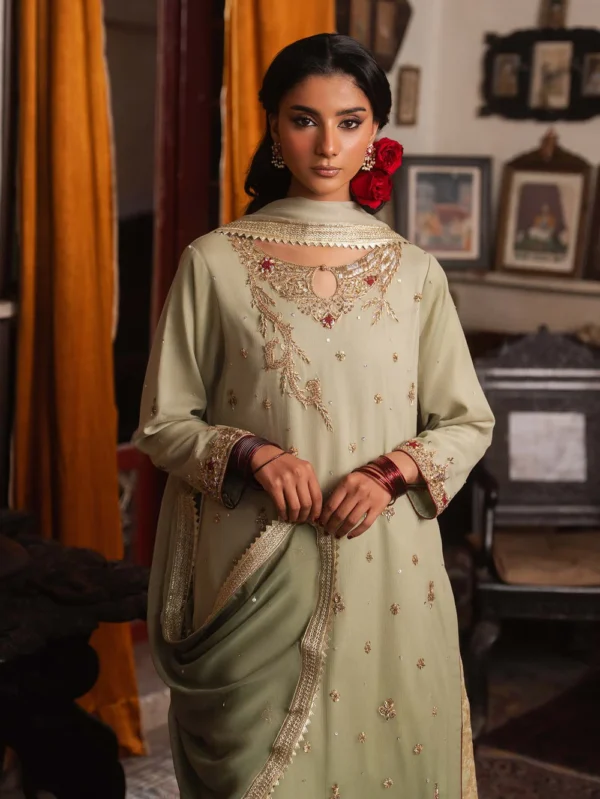 Elegant Pistachio Green Kurta Suit for Women in Ireland