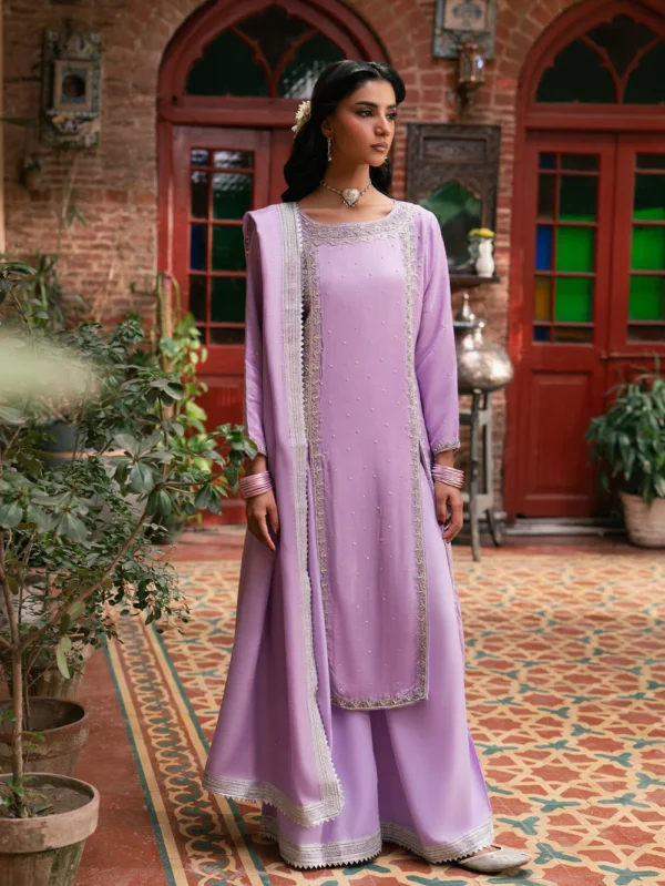 Elegant Lilac Chiffon Kurta Suit for Women in Ireland