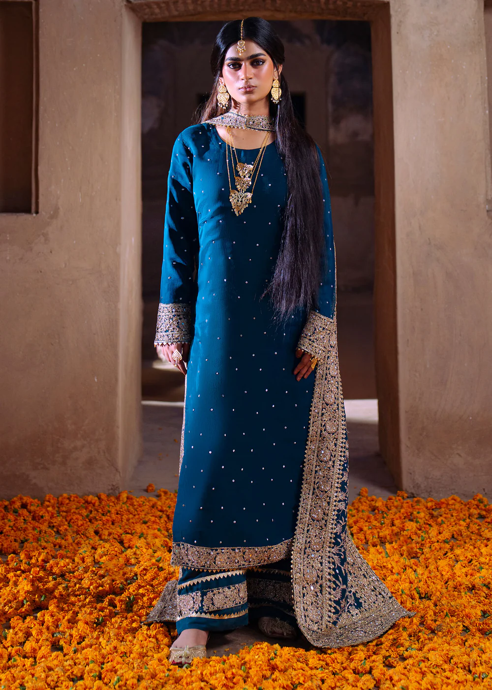 Elegant Cobalt Blue Kurta Suit for Women in Ireland