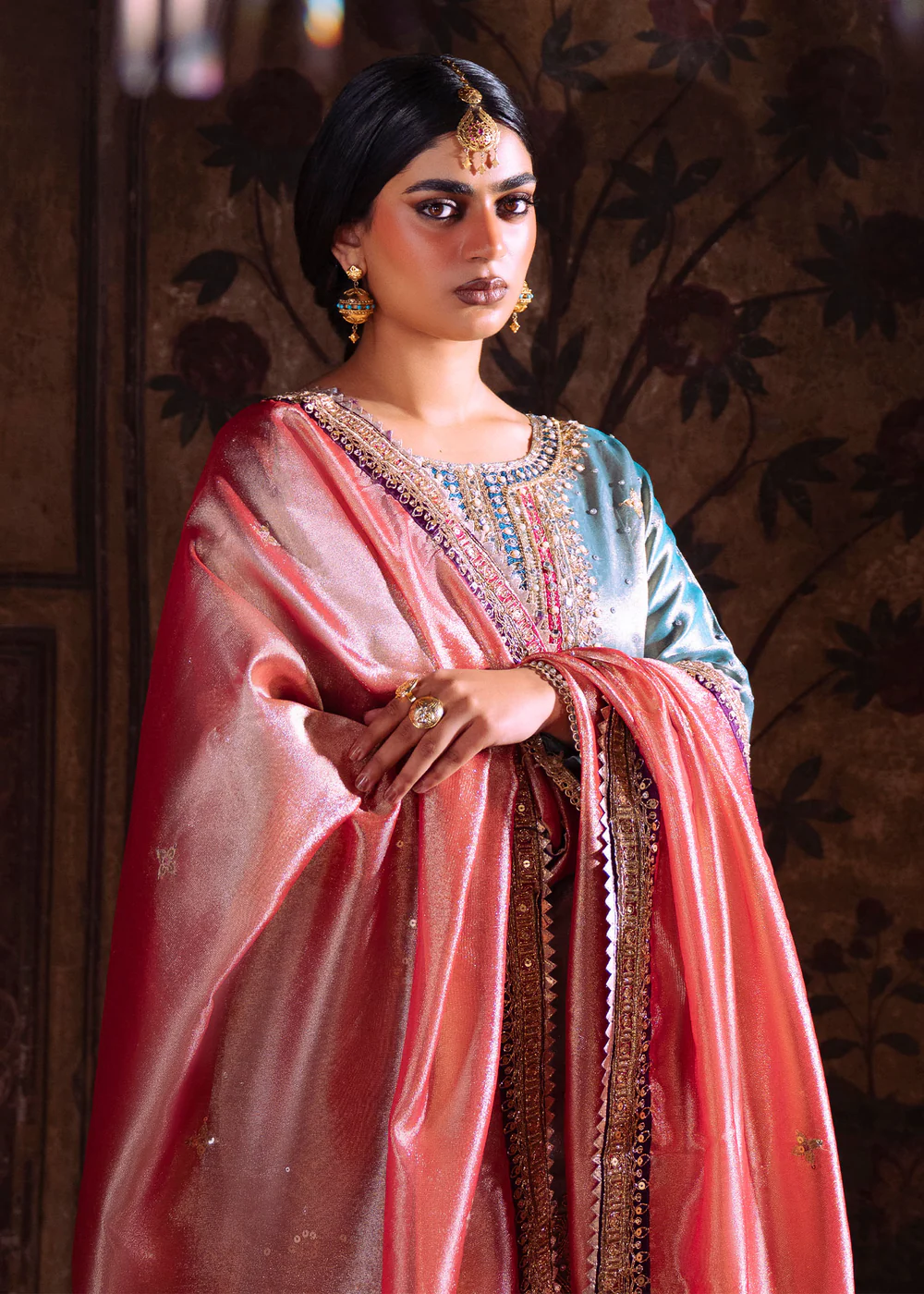 Pistachio Green Pakistani Lehenga Dress Ireland - Image 4