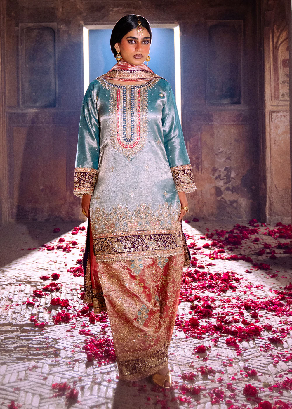 Pistachio Green Pakistani Lehenga Dress Ireland - Image 10