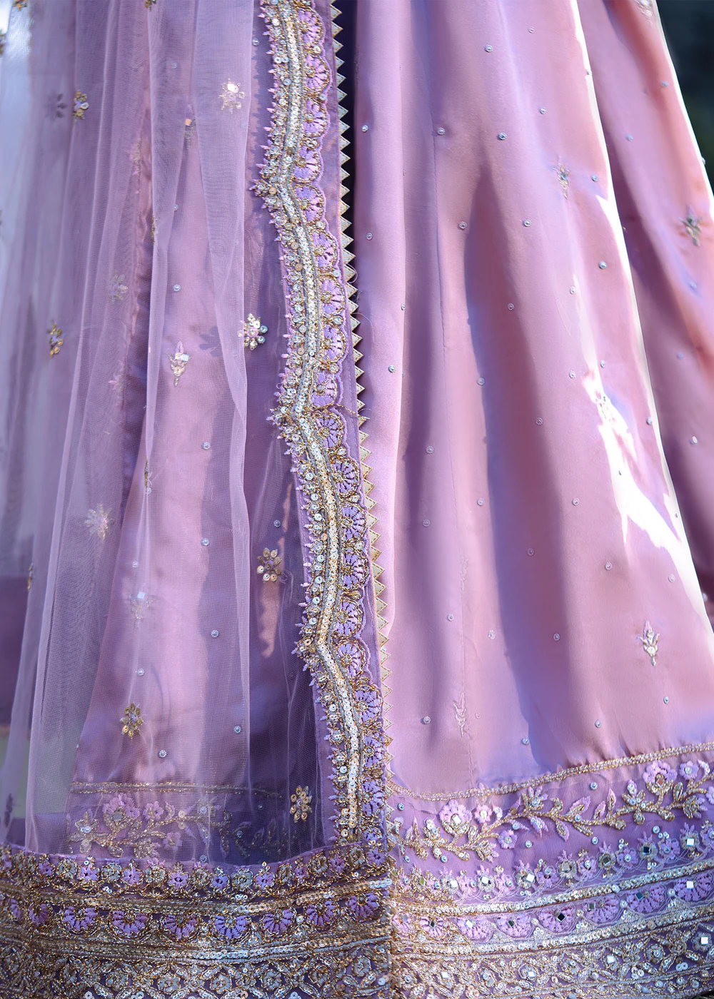 Mauve Pakistani Maxi Dress for Weddings in Ireland - Image 9