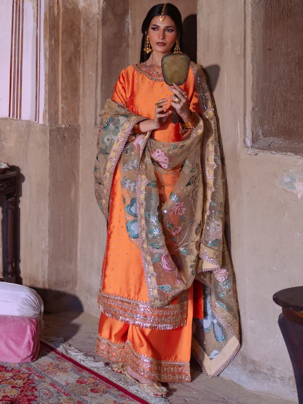 Orange Wedding Lehenga Dress Ireland 3 Piece Outfit