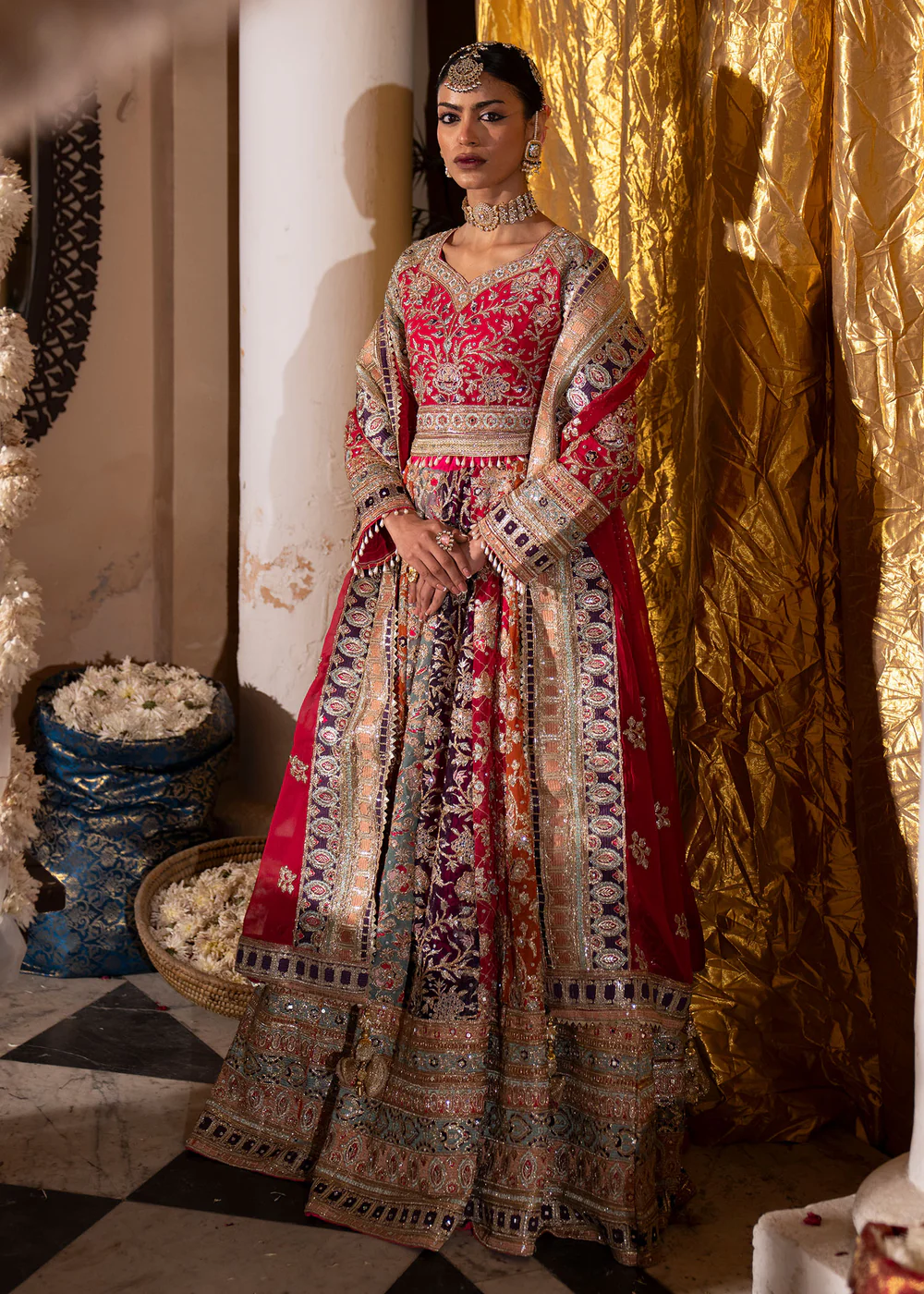 Multi Color Lehenga Dress 3 Piece Festive Wear In Ireland - Image 6