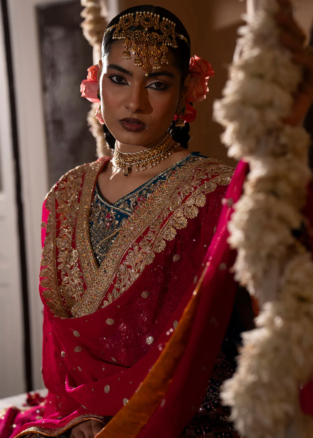Teal Pakistani Gharara Suit for Women in Ireland - Image 6