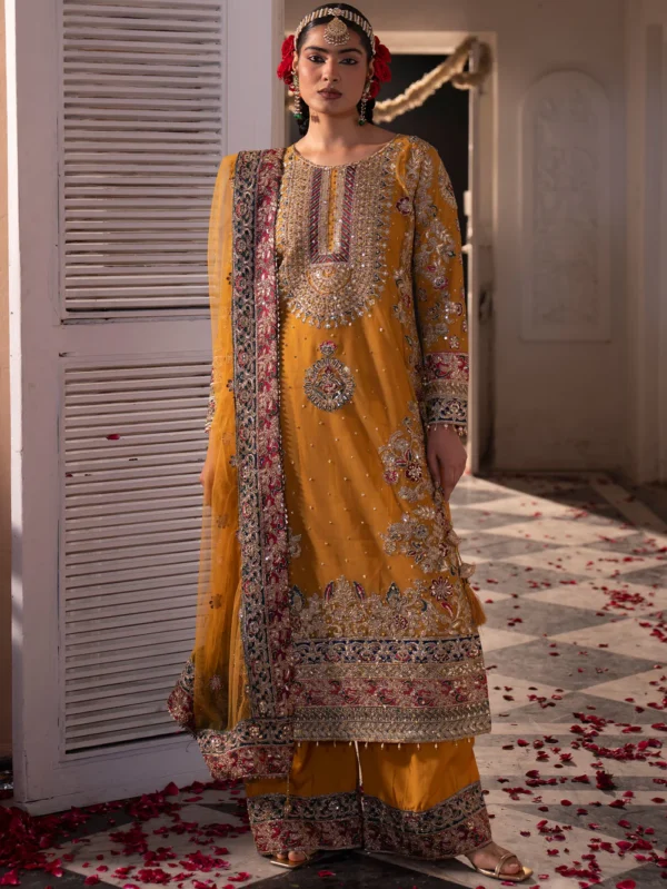 Orange Pakistani Net Suit for Women in Ireland