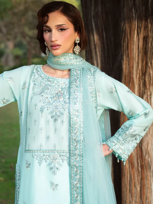 Powder Blue Pakistani Lawn Suit for Women Ireland