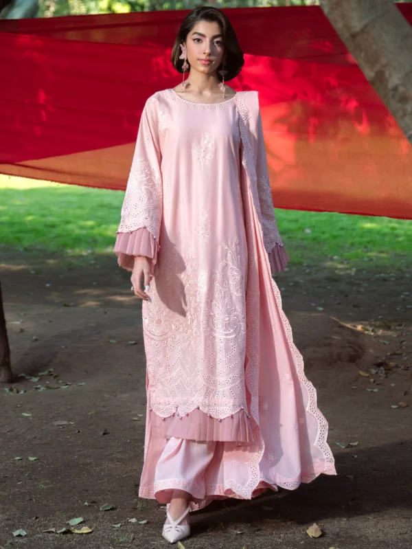 Pastel Pink Pakistani Lawn Suit for Women Ireland