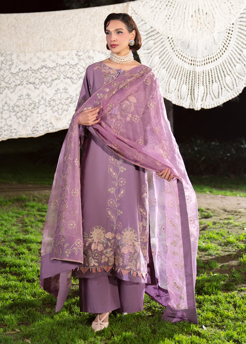 Purple Ash Pakistani Lawn Suit for Women Ireland - Image 6