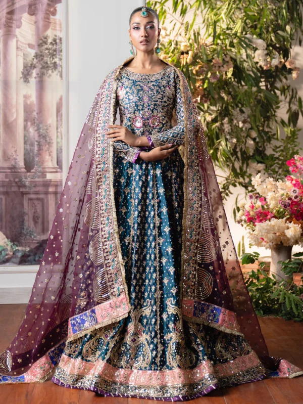 Teal Lehenga Choli Dress for Women Ireland