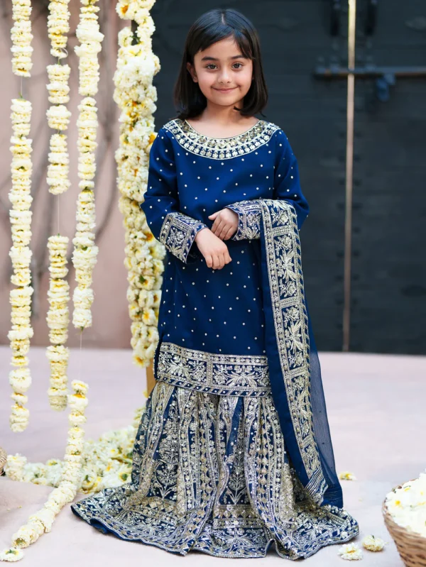 Navy Blue Gharara Suit for Women in Ireland