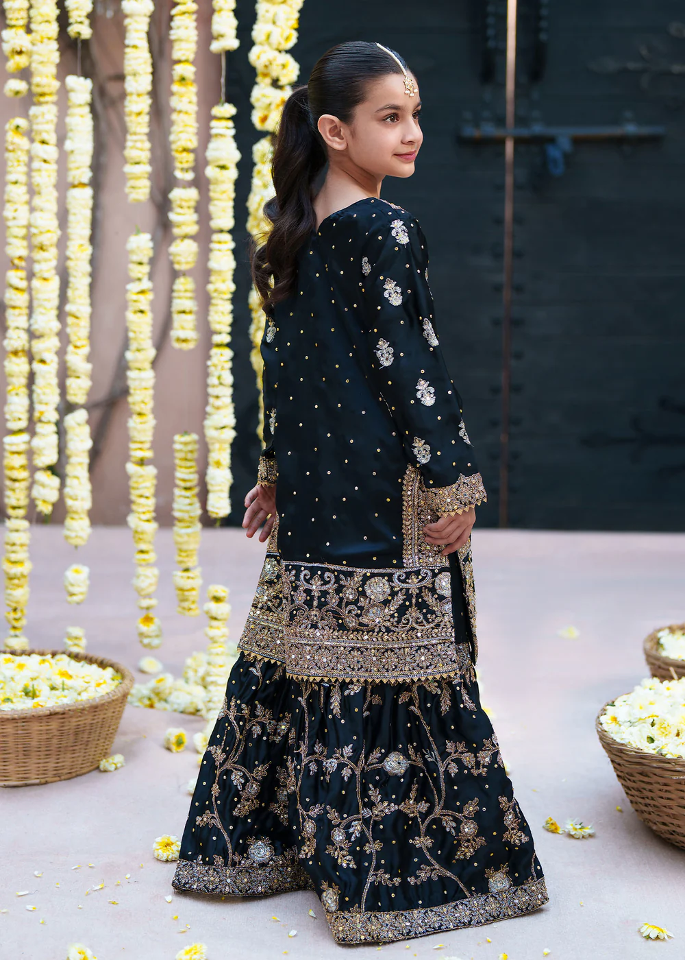Black Silk Lehenga Dress for Women in Ireland - Image 7