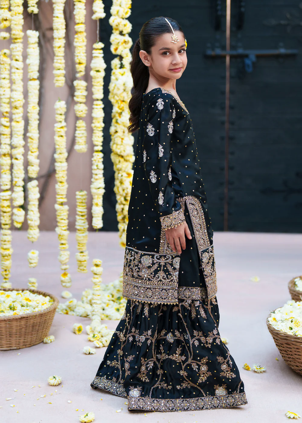 Black Silk Lehenga Dress for Women in Ireland - Image 6