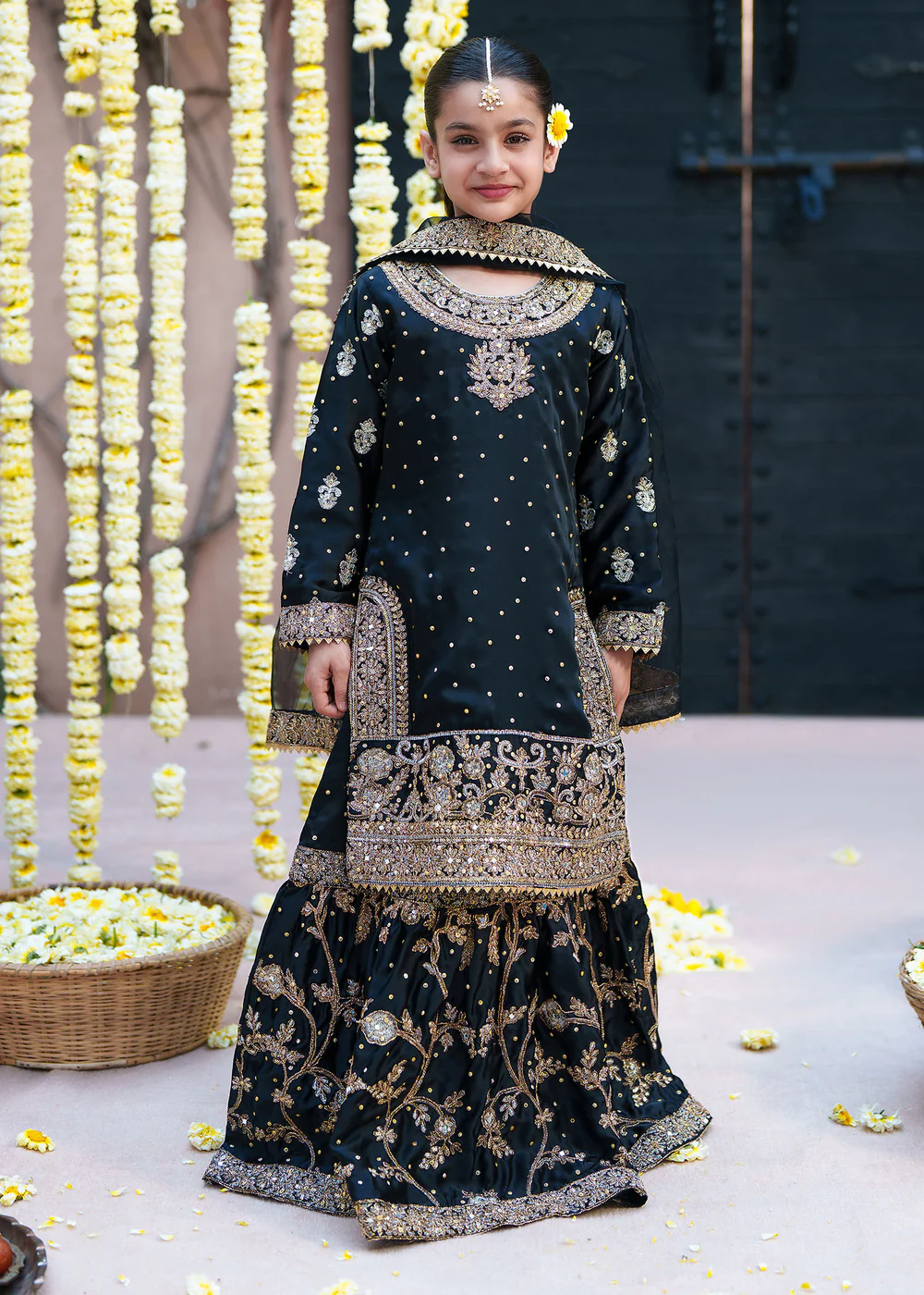 Black Silk Lehenga Dress for Women in Ireland - Image 10
