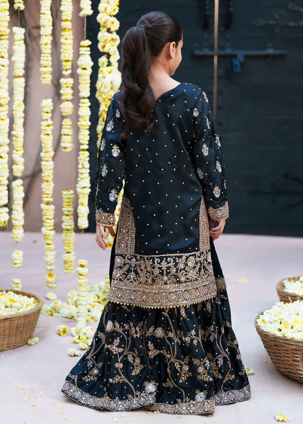 Black Silk Lehenga Dress for Women in Ireland - Image 8