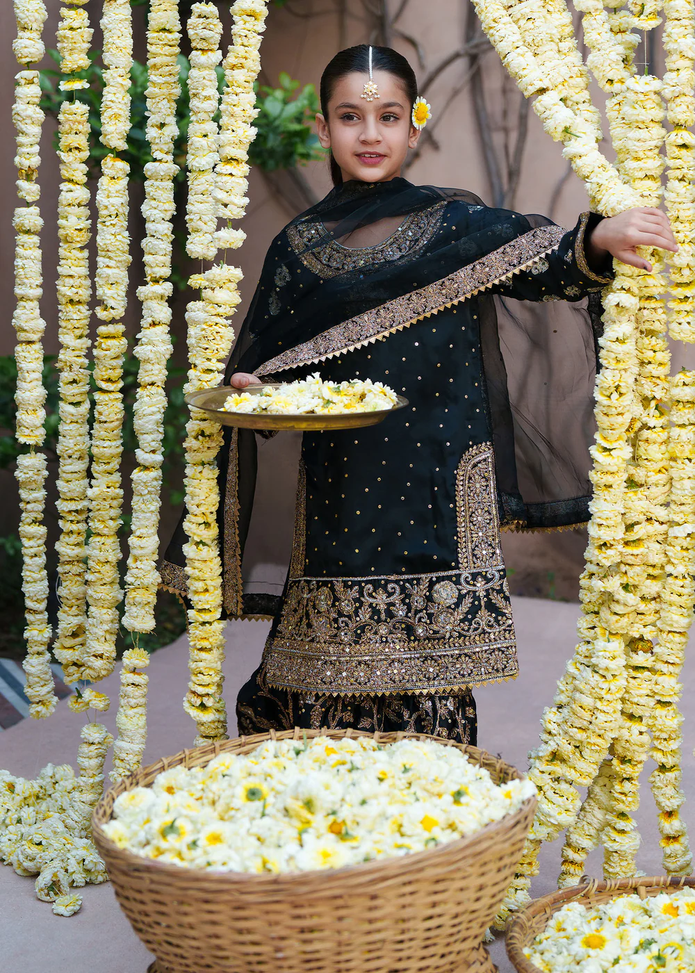 Black Silk Lehenga Dress for Women in Ireland - Image 9