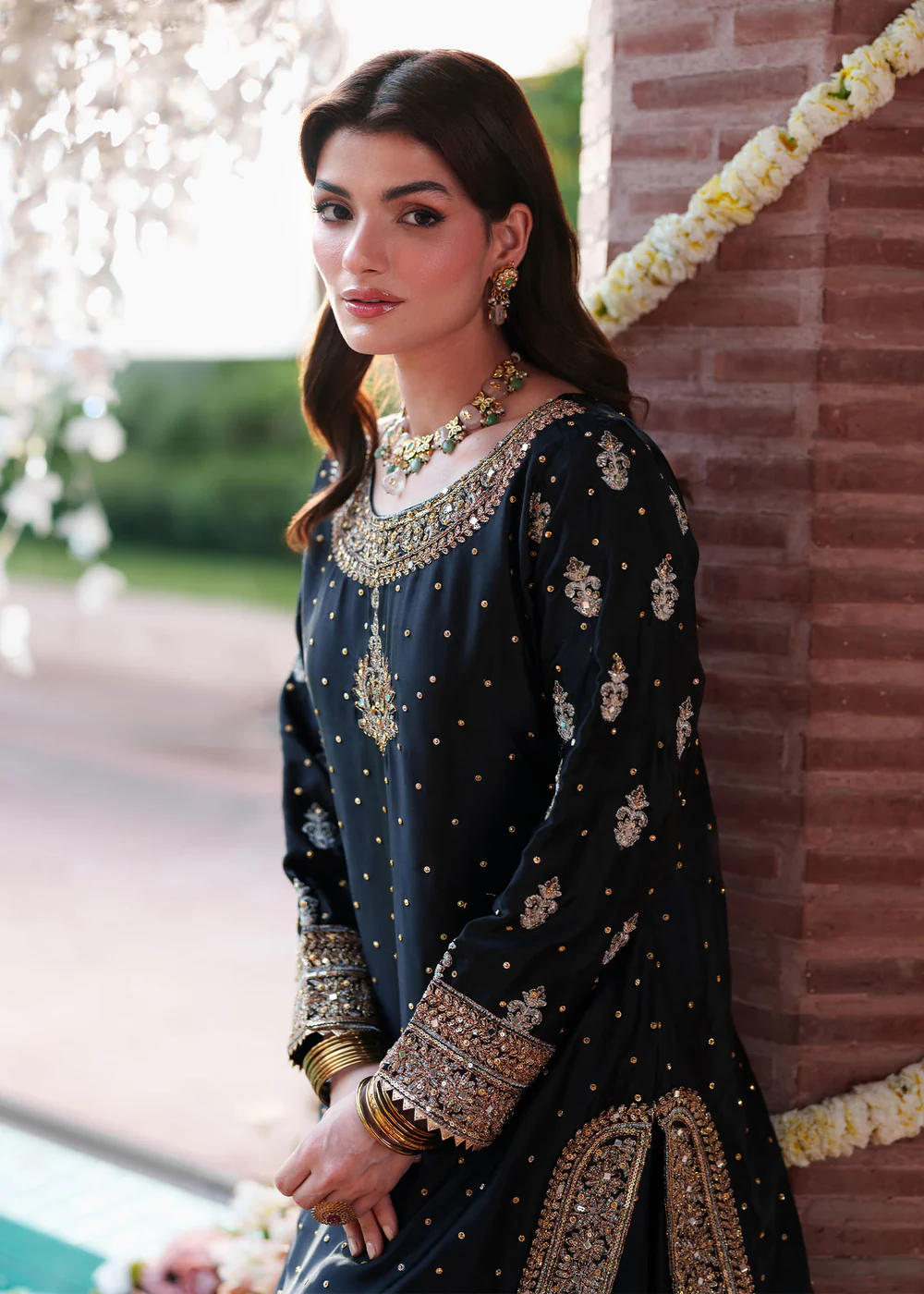 Black Silk Lehenga Suit for Women in Ireland - Image 5