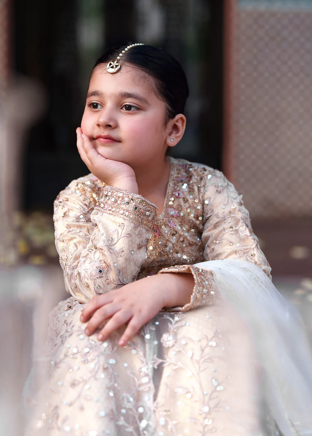 Gold Pishwas Party Wear Suit for Women Ireland - Image 3