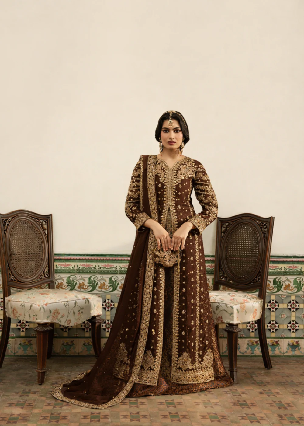 Chocolate Brown Lehenga Dress for Women Ireland