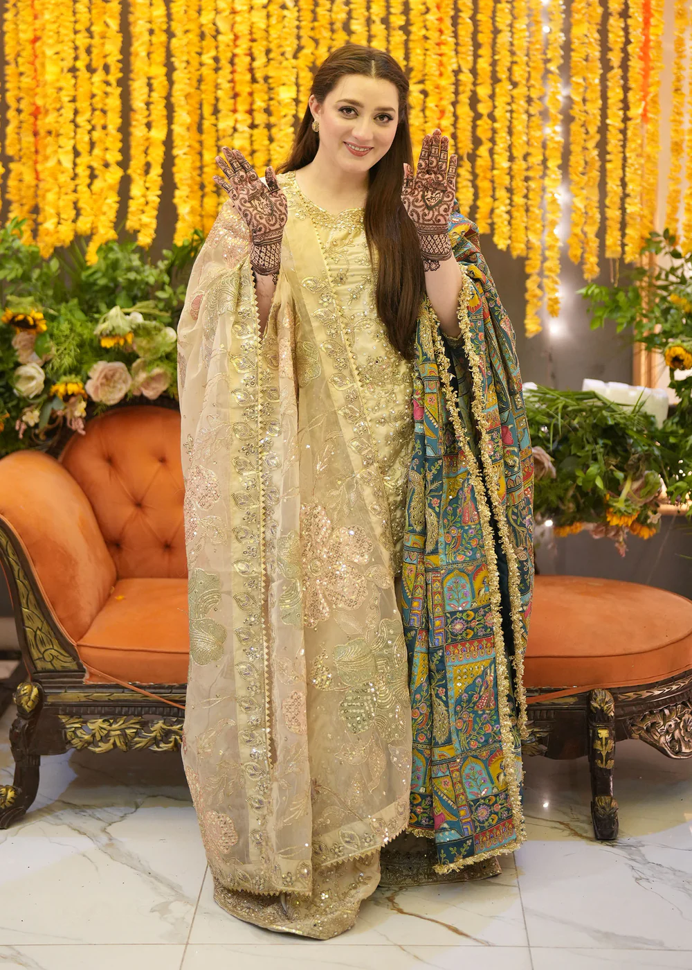 Ivory Sharara Party Wear Dress for Women in Ireland - Image 4