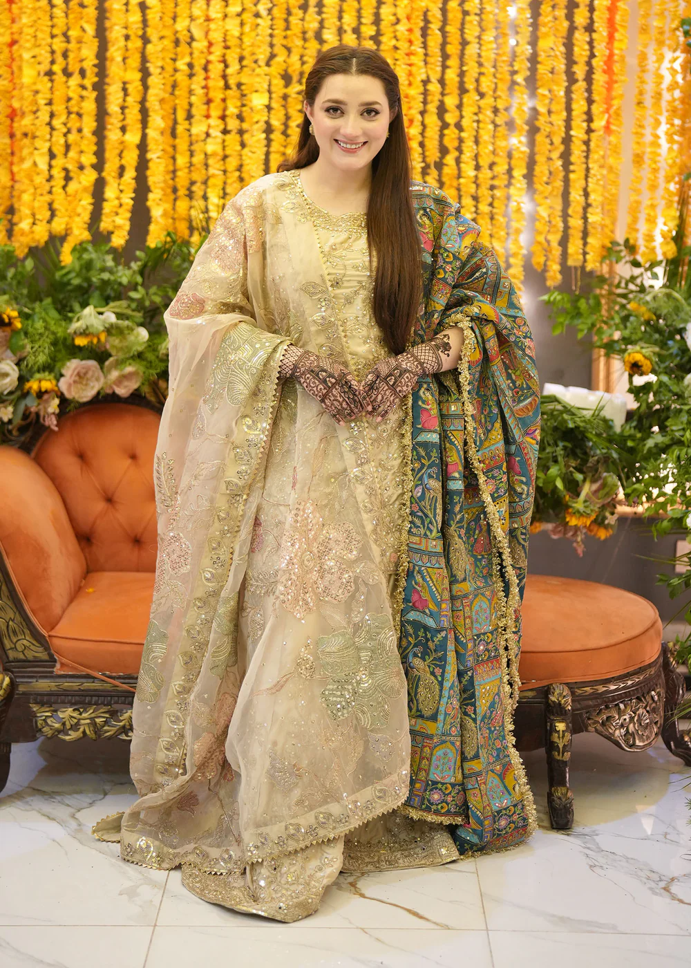 Ivory Sharara Party Wear Dress for Women in Ireland - Image 5