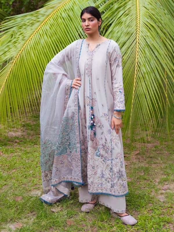 Lavender Embroidered Lawn Suit with Dupatta Ireland