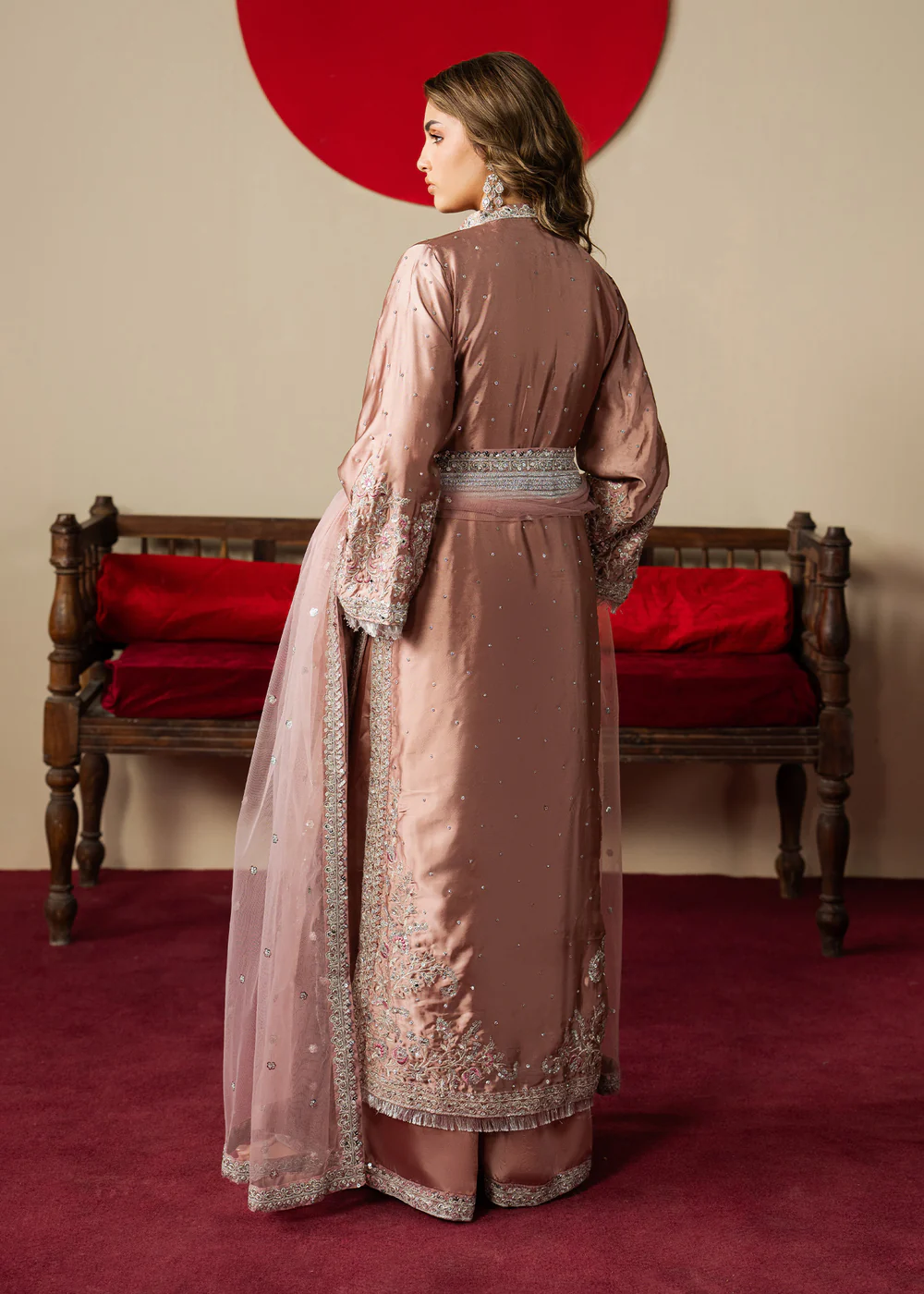 Blush Pink Embroidered Formal Dress Ireland - Image 4