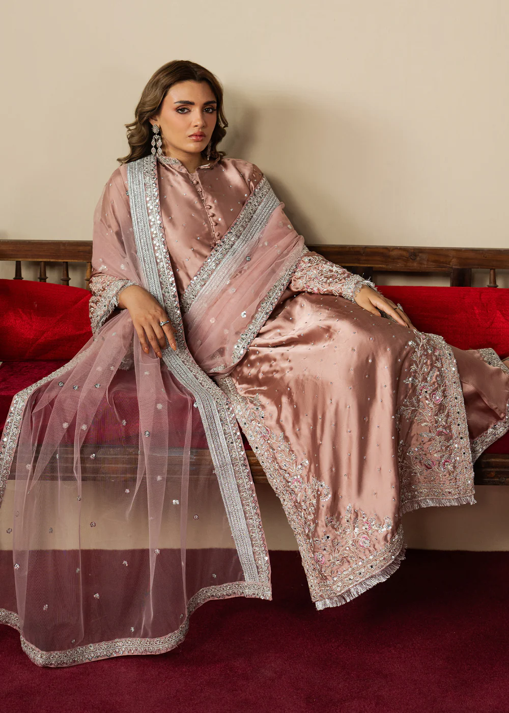 Blush Pink Embroidered Formal Dress Ireland - Image 5