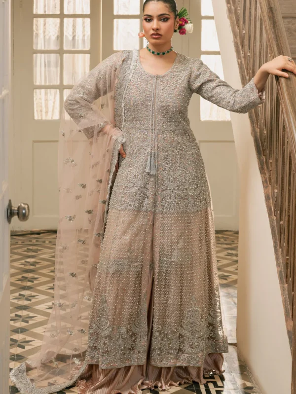Baby Pink Silk Gharara Dress Ireland Wedding Wear