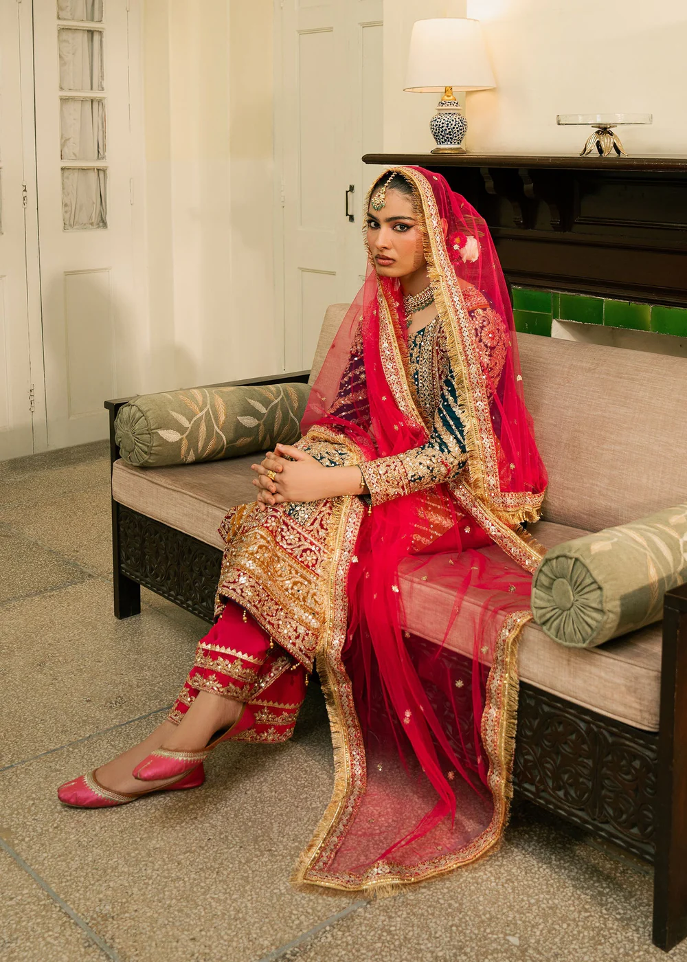 Multi Color Gharara Dress Wedding Wear Ireland Formal Suit - Image 5