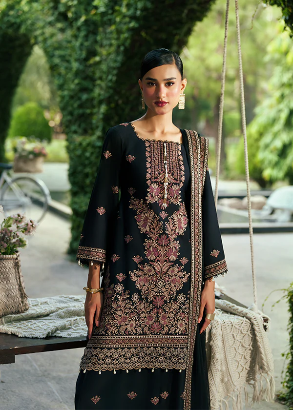 Black Embroidered Lawn Suit for Women Ireland - Image 6