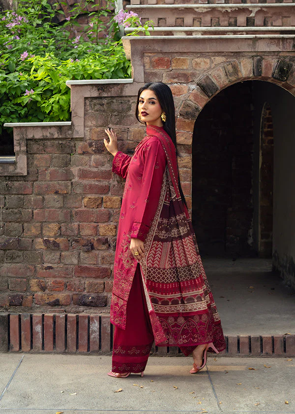 Crimson Embroidered Lawn Suit for Women Ireland - Image 10