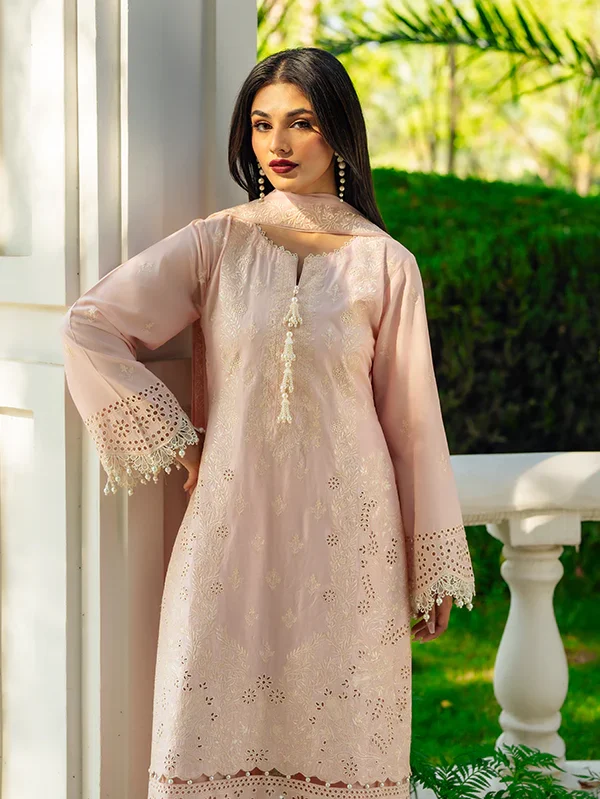 Rose Pink Lawn Embroidered Suit in Ireland for Women