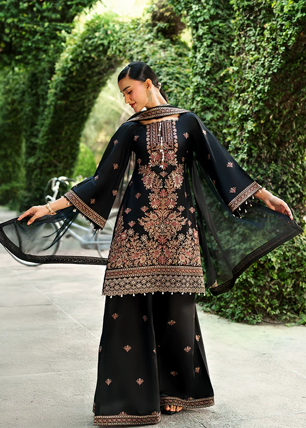 Black Embroidered Lawn Suit for Women Ireland - Image 3