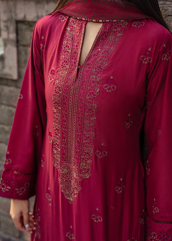 Crimson Embroidered Lawn Suit for Women Ireland - Image 7