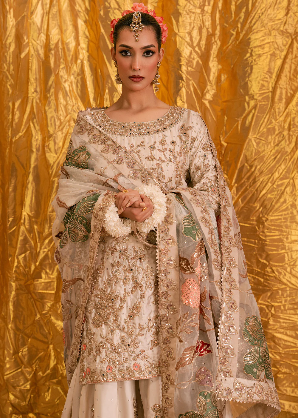 Ivory Sharara Party Wear Dress for Women in Ireland - Image 14