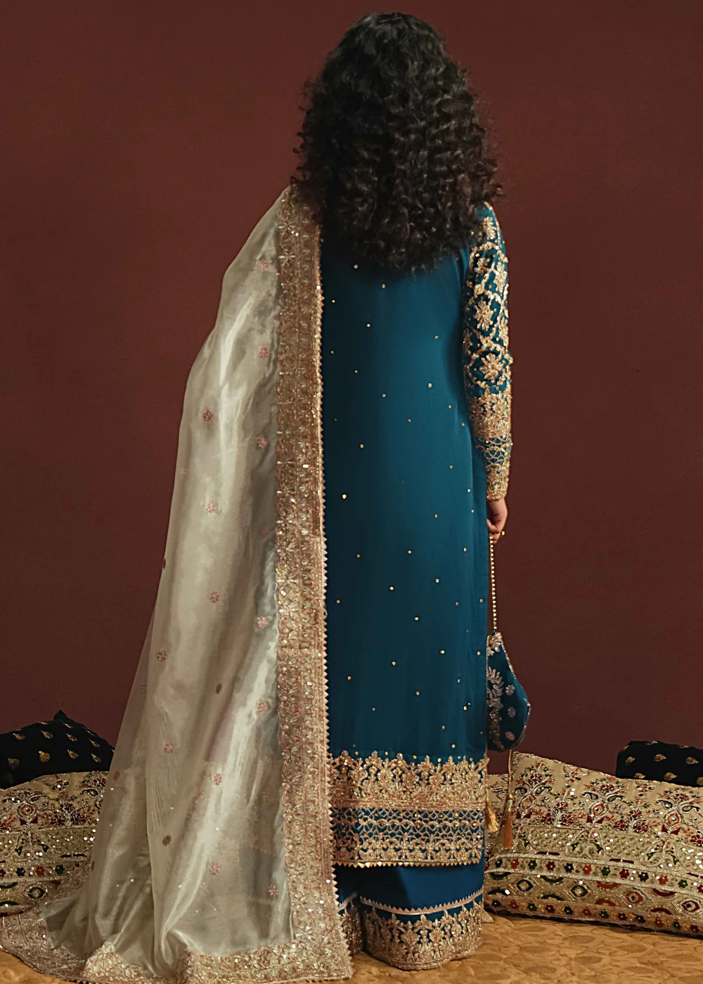 Teal Wedding Guest Dress for Women in Ireland UK Style - Image 4