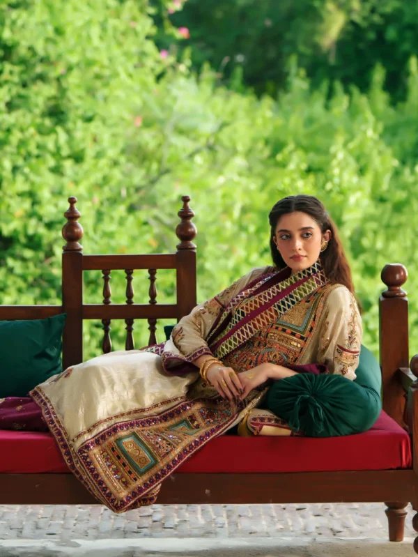 Beige Ivory Pakistani Wedding Dress for Women Ireland