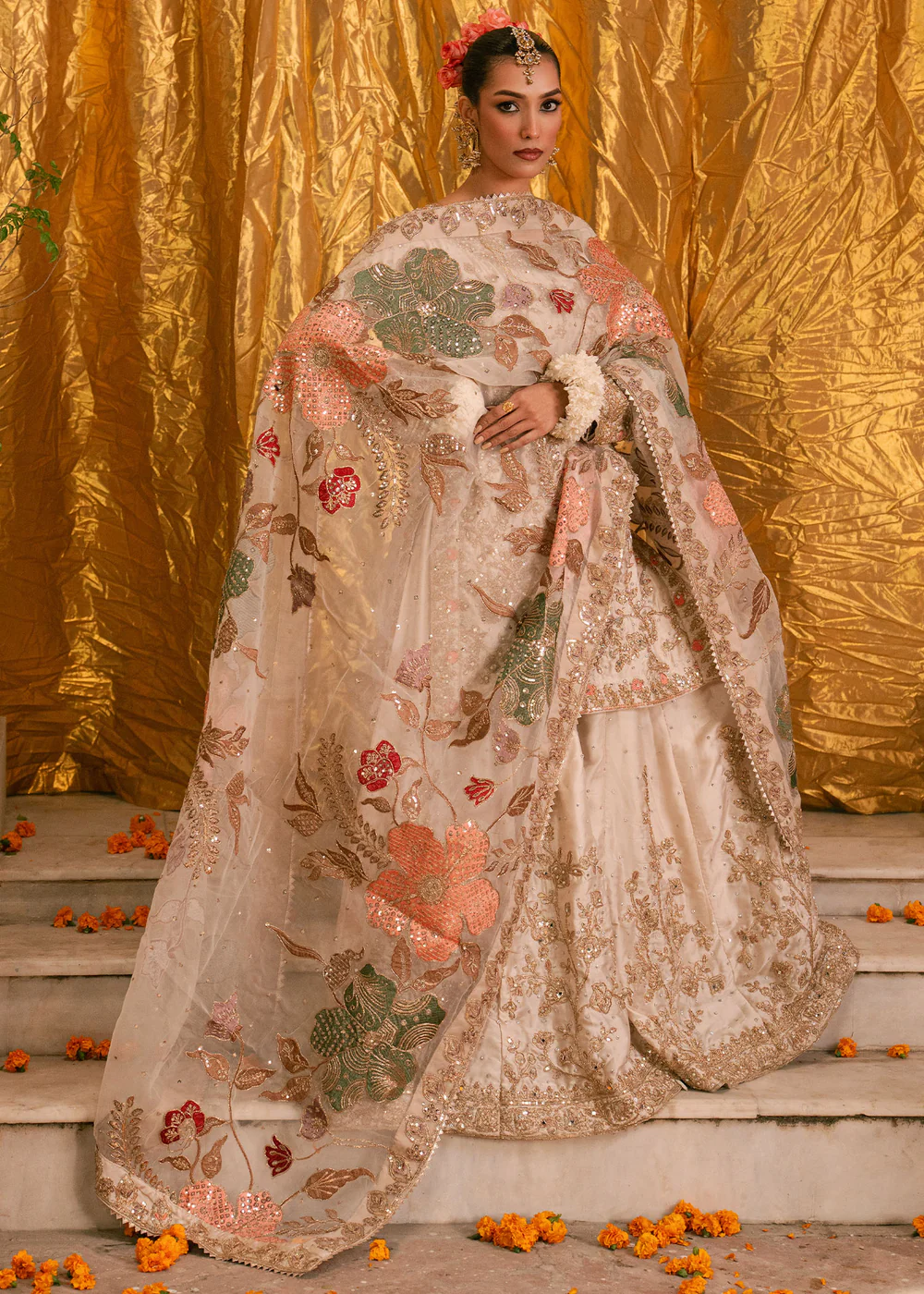Ivory Sharara Party Wear Dress for Women in Ireland - Image 7