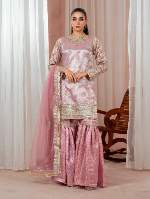 Mauve Pink Festive Gharara Dress for Women Ireland