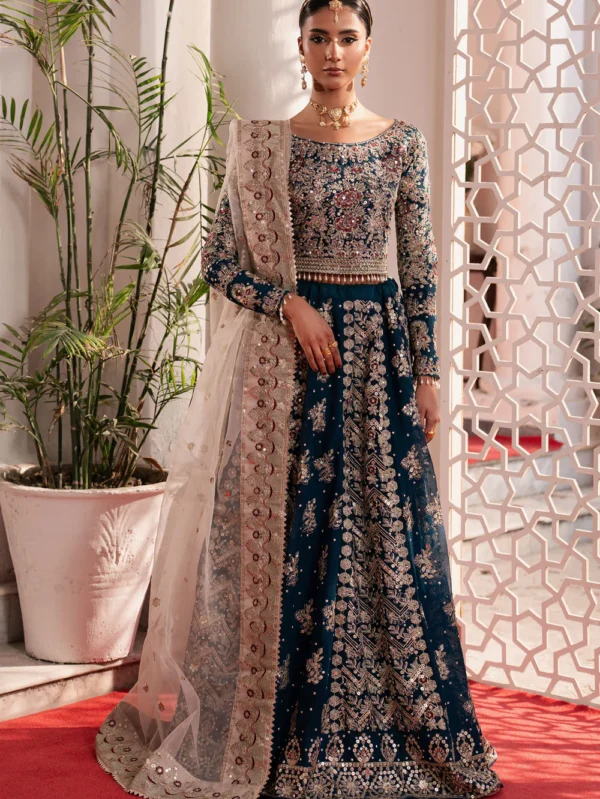 Sapphire Blue Lehenga Dress Ireland Wedding Wear