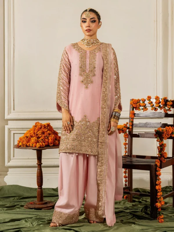 Blush Pink Party Wear Kurta Dress for Women Ireland
