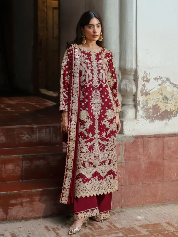 Fire Red Chiffon Wedding Suit for Women in Ireland