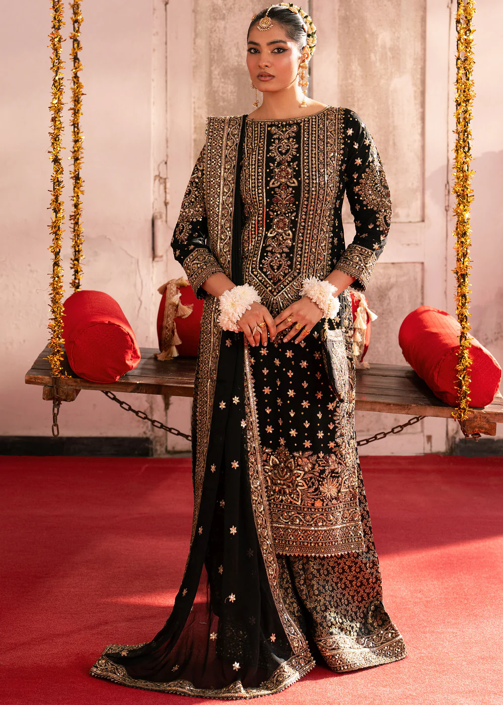 Black Chiffon Formal Dress Ireland Wedding Wear - Image 11