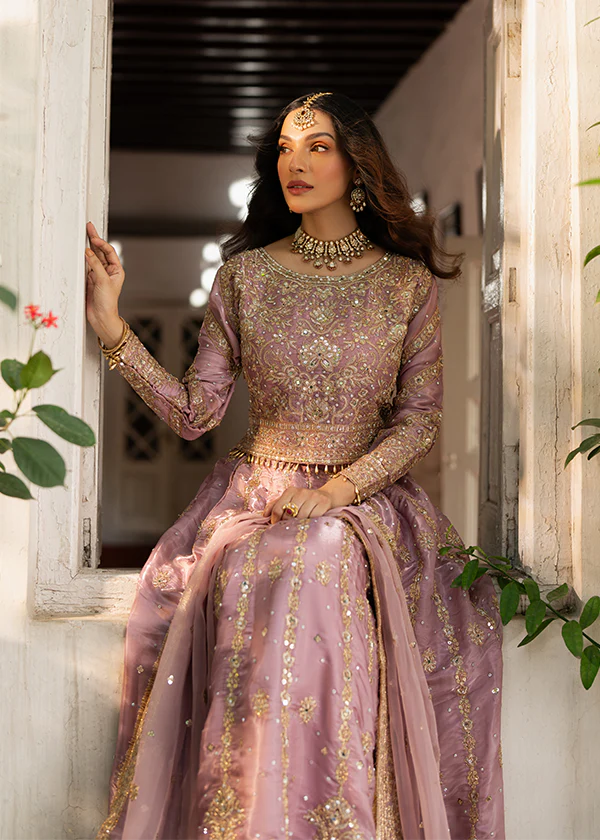 Purple Ash Embroidered Lehenga Suit for Weddings Ireland - Image 10