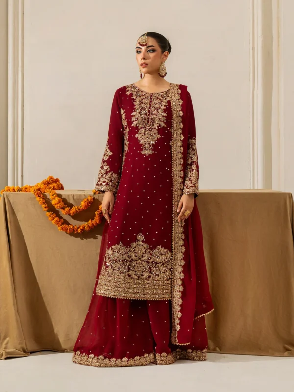 Maroon Sharara Party Wear Dress for Women Ireland