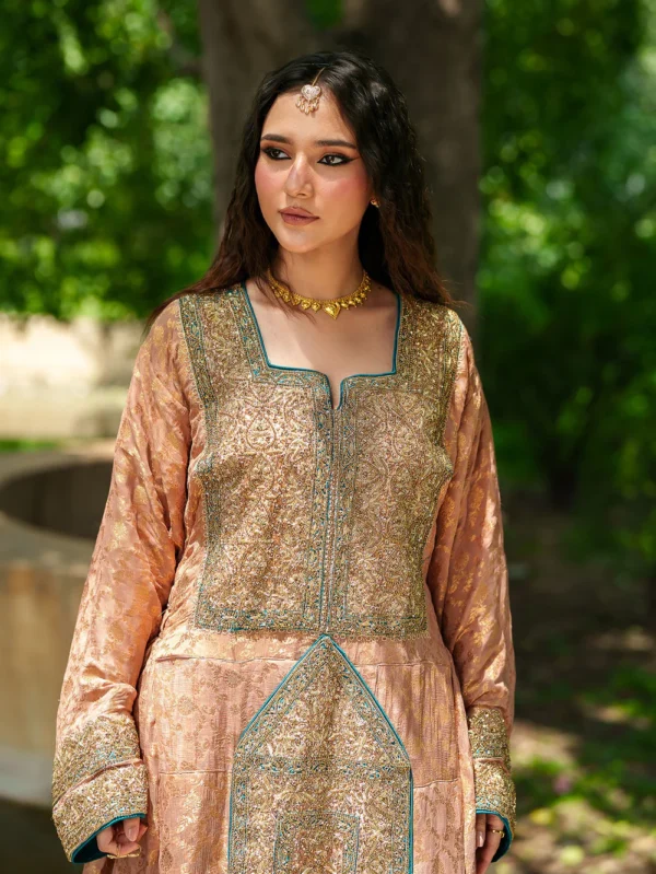 Peach Pink Balochi Wedding Dress for Women Ireland
