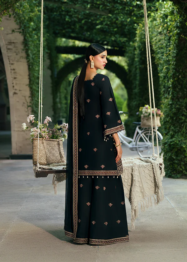 Black Embroidered Lawn Suit for Women Ireland - Image 5