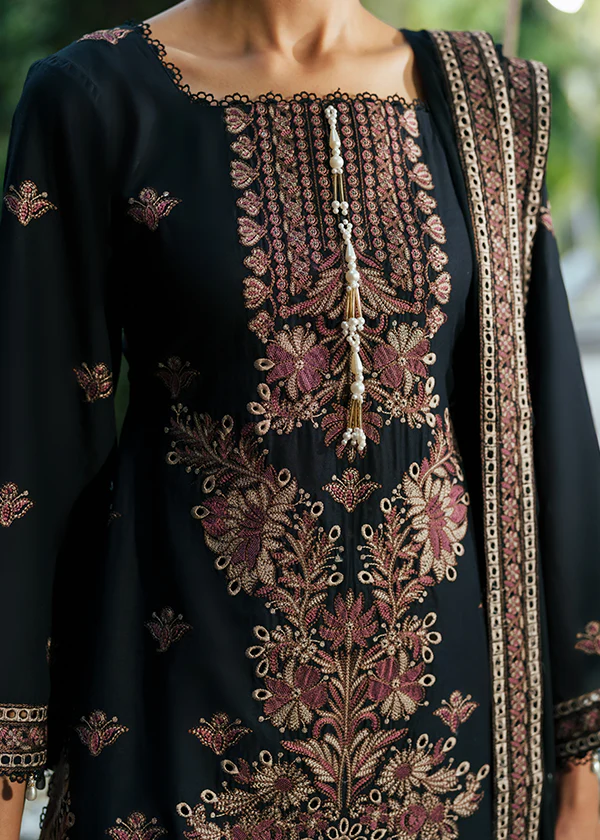 Black Embroidered Lawn Suit for Women Ireland - Image 7