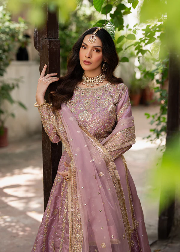 Purple Ash Embroidered Lehenga Suit for Weddings Ireland - Image 11